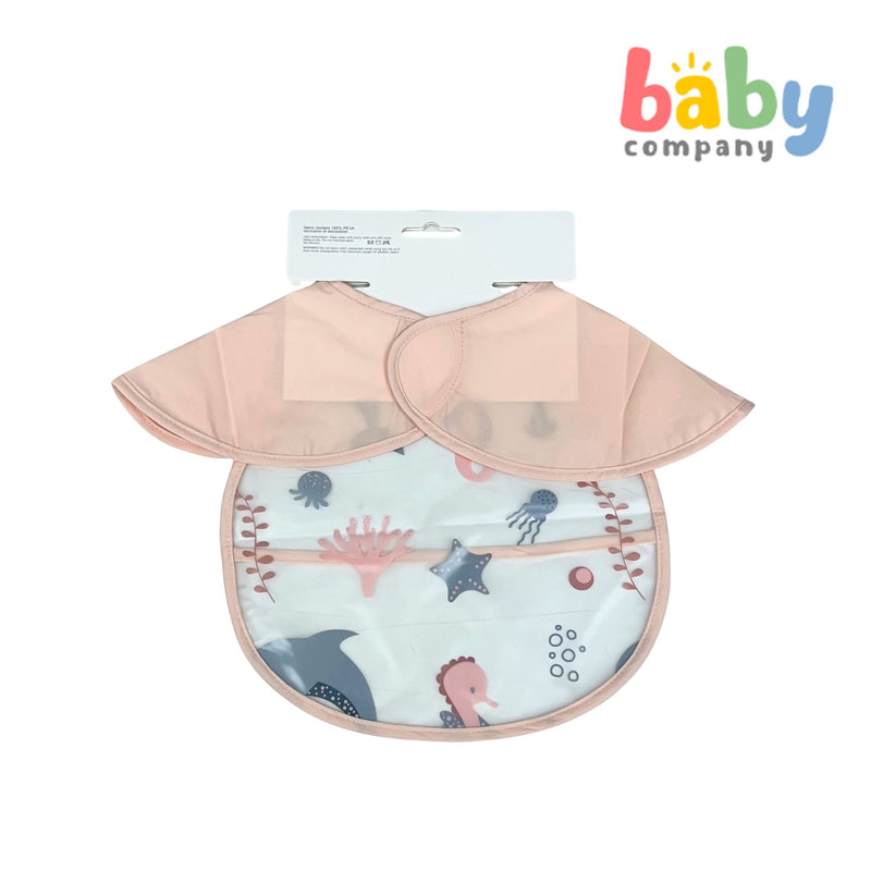 Mom & Baby Easy Clean Bib - Under The Sea, Pink