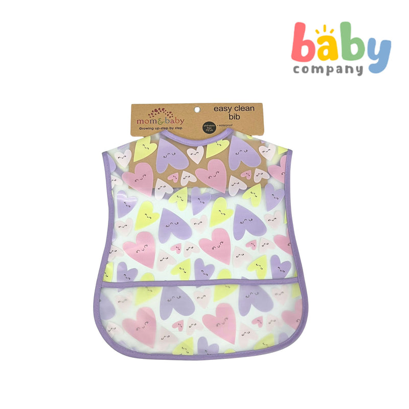 Mom & Baby Easy Clean Bib - Hearts