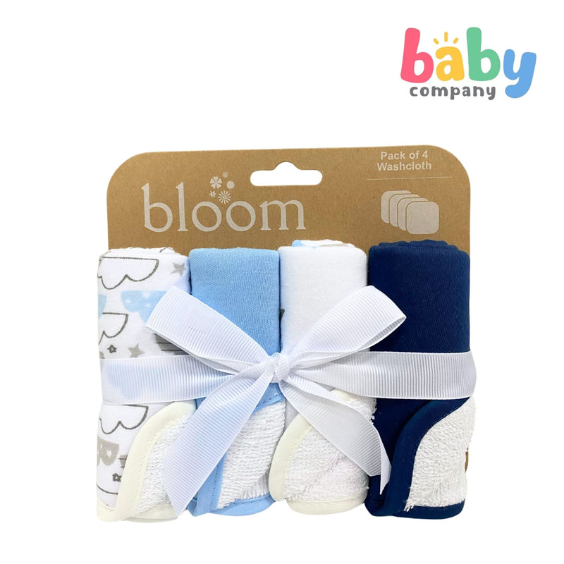 Bloom Baby Washcloth Pack of 4 - Clouds