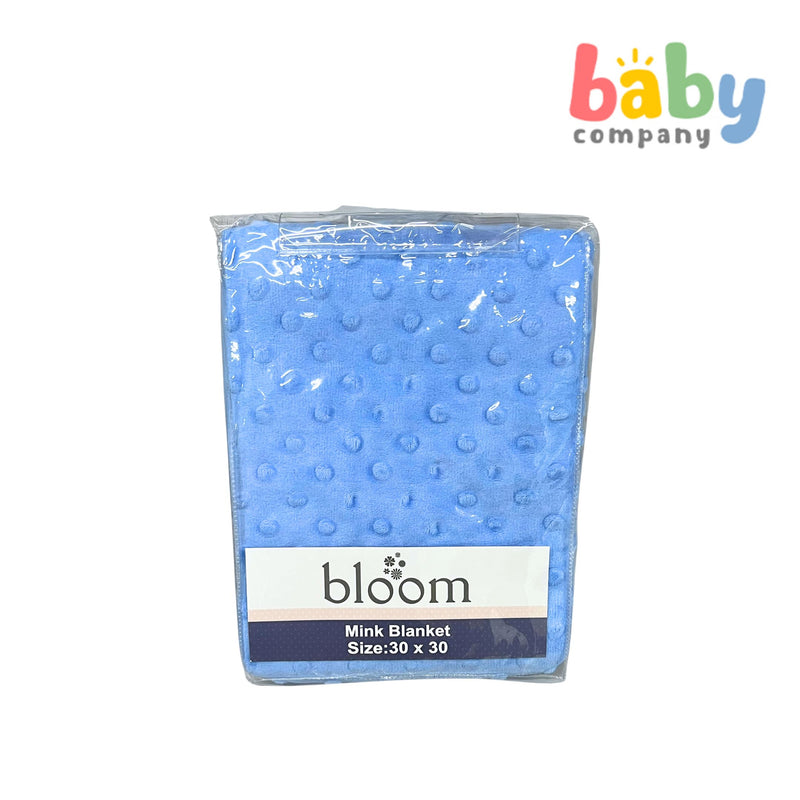 Bloom Baby 30x30 Mink Blanket - Blue