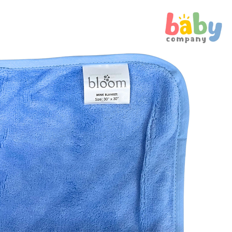 Bloom Baby 30x30 Mink Blanket - Blue