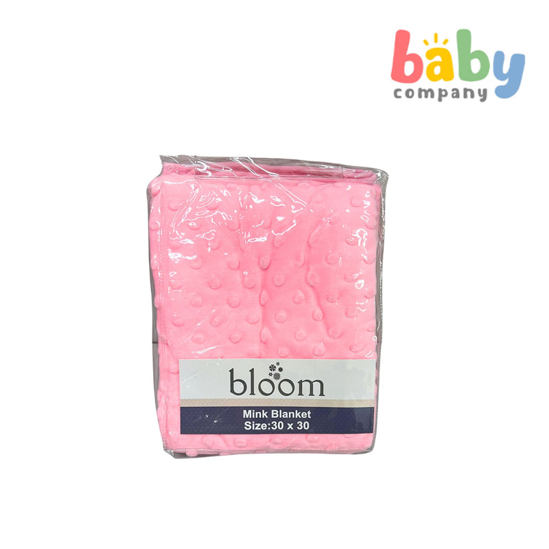 Bloom Baby 30x30 Mink Blanket - Pink