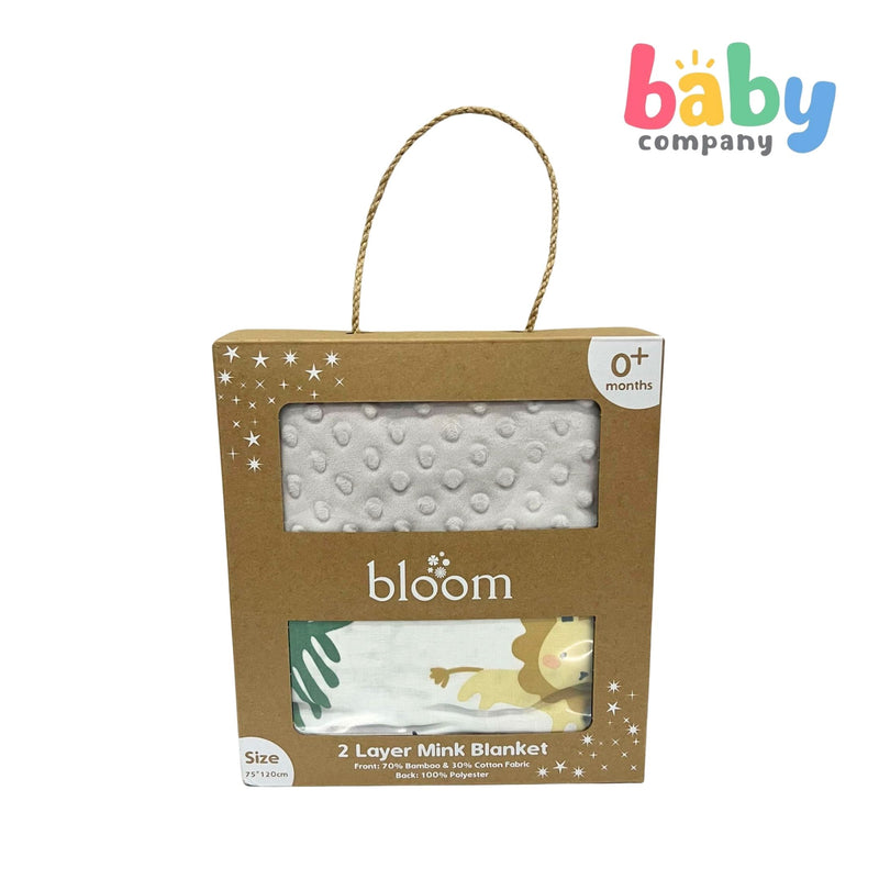 Bloom Baby 2 Layer Mink Blanket - Gray