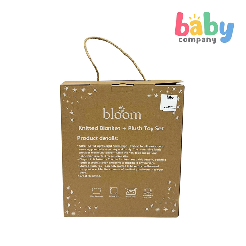 Bloom Baby Knitted Blanket With Plush Toy Set - Cow