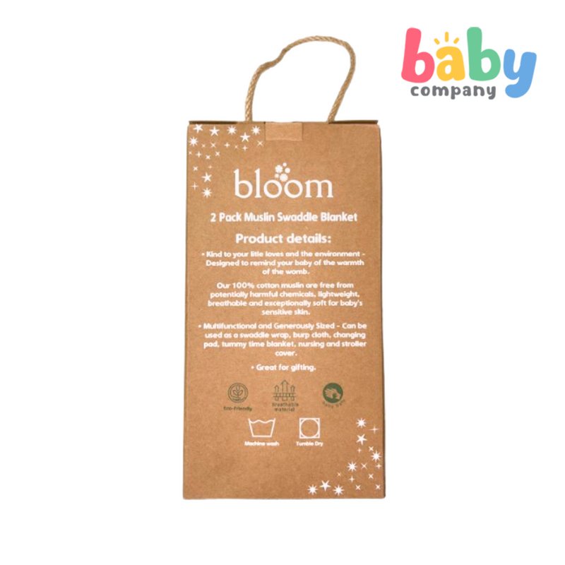 Bloom 2-Packs Muslin Cloth - Green/Sea
