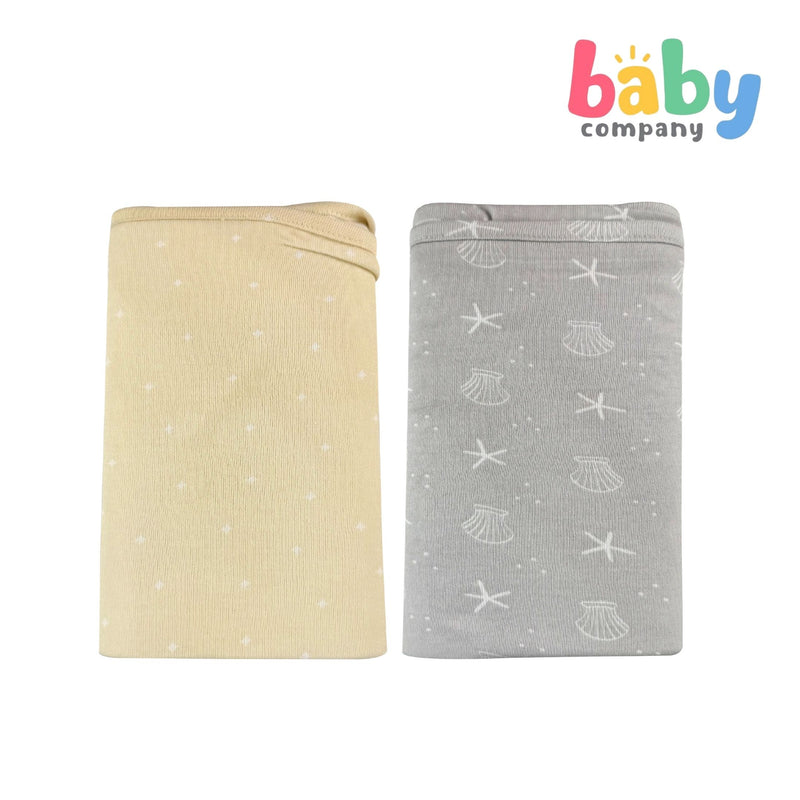 Bloom Baby Bamboo Jersey Wrap 2pc Set - Neutral