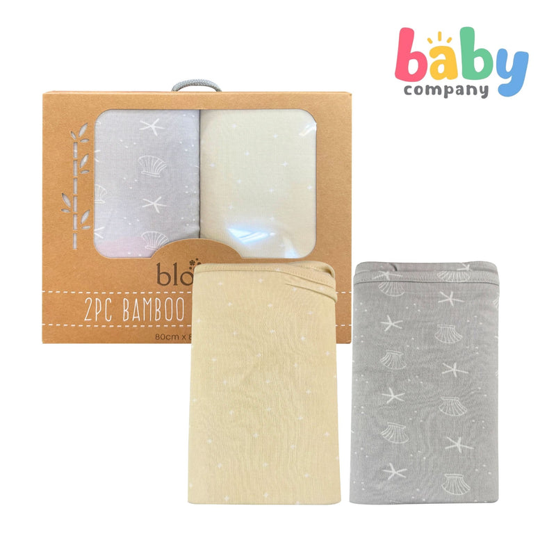 Bloom Baby Bamboo Jersey Wrap 2pc Set - Neutral