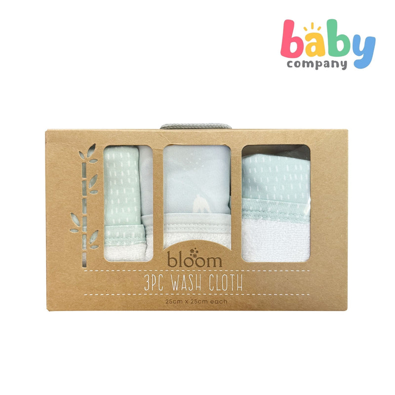 Bloom Baby Bamboo Face Washcloth 3pc - Boy