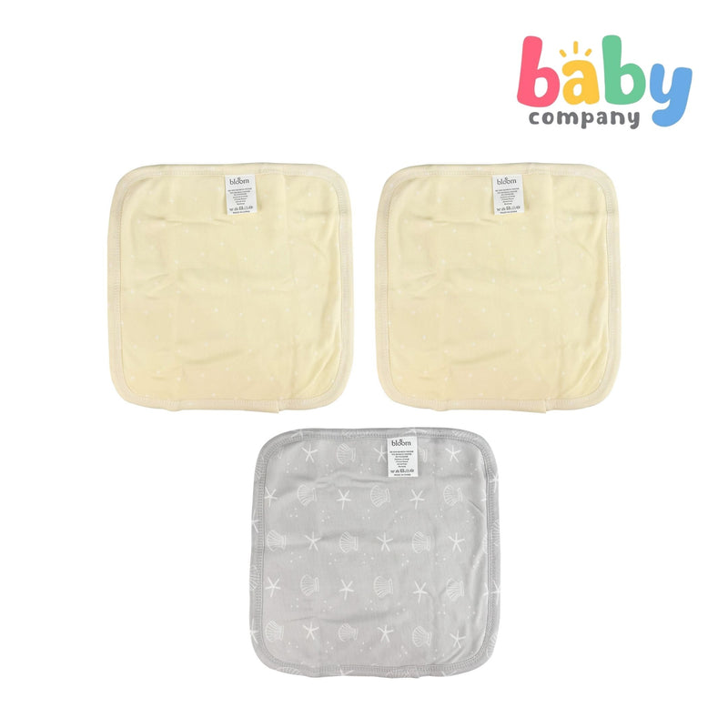 Bloom Baby Bamboo Face Washcloth 3pc - Neutral