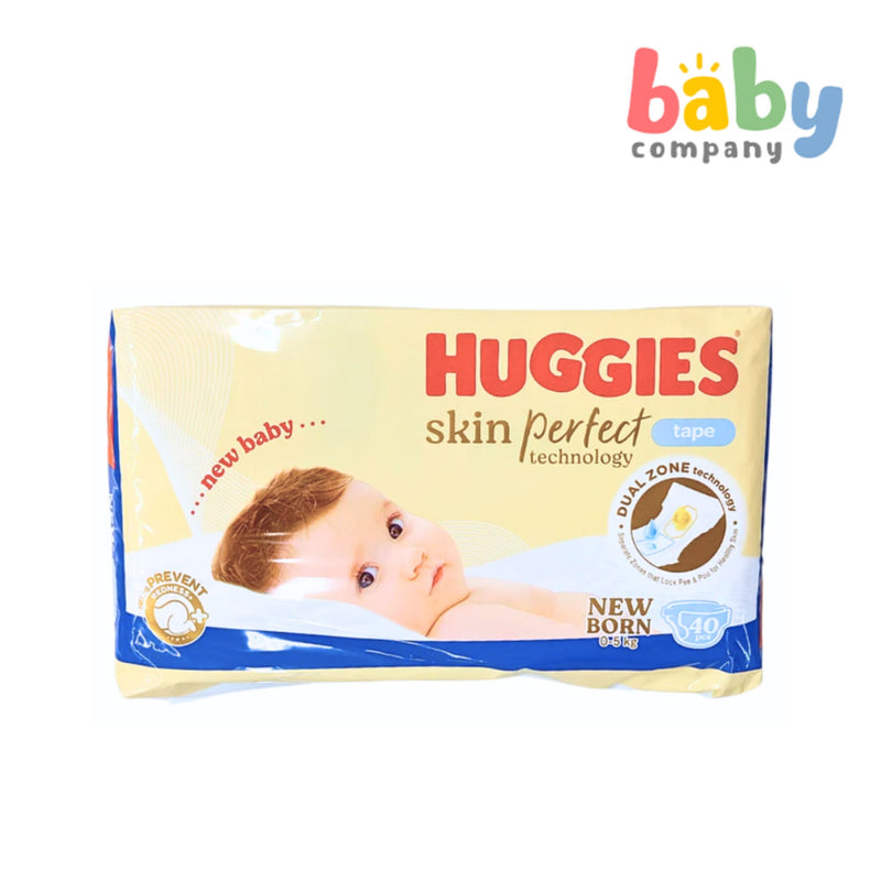 Huggies Skin Perfect Taped Diapers - Newborn, 40pcs, Pack of 2