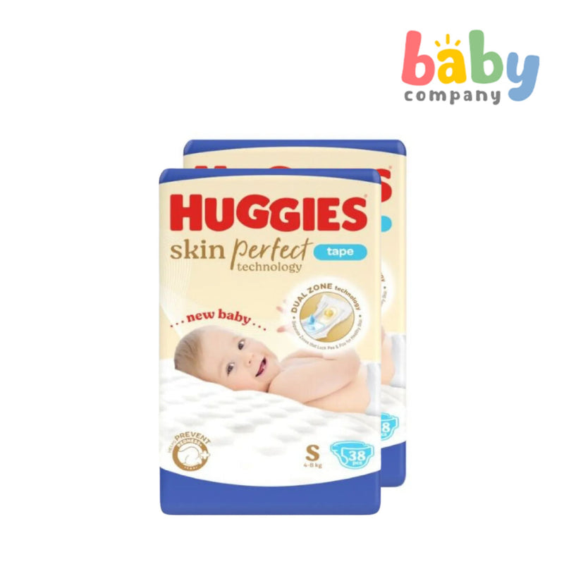 Huggies Skin Perfect Taped Diapers - Small, 38pcs, Pack of 2