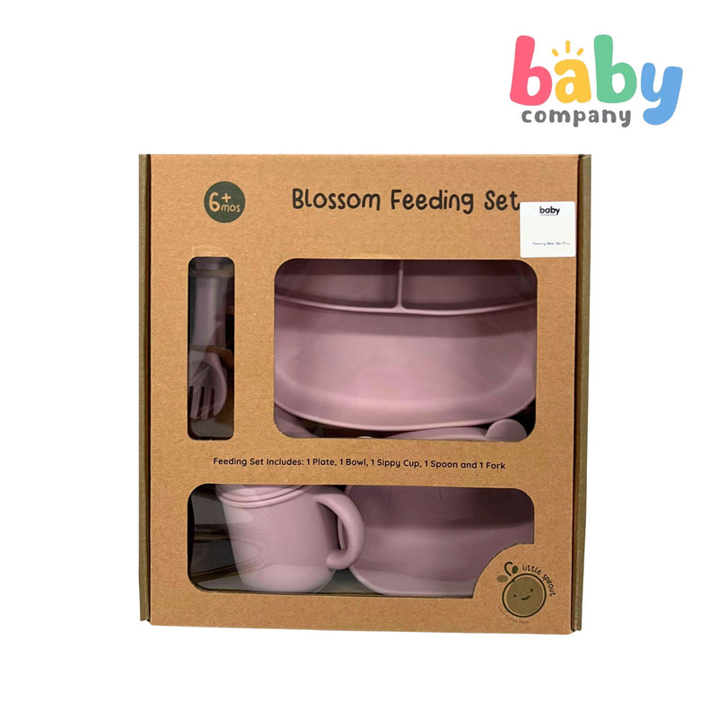 Little Sprout Blossom Feeding Set - Pink