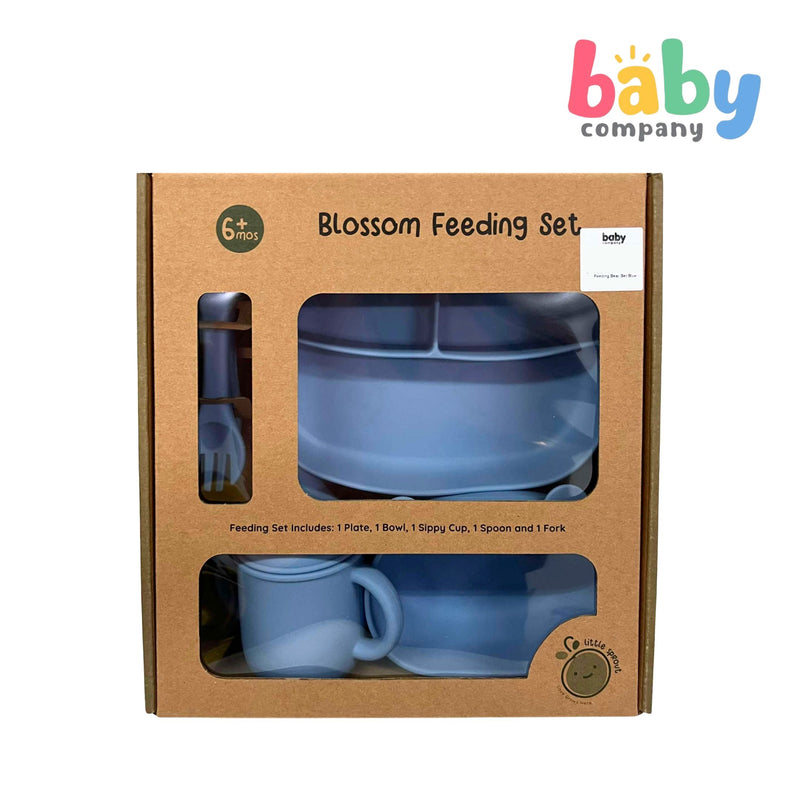 Little Sprout Blossom Feeding Set - Blue