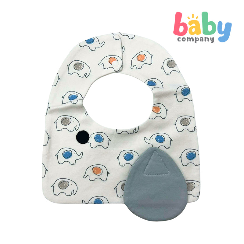 Little Sprout Square Bib - Elephant