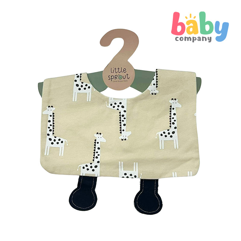 Little Sprout Square Bib - Giraffe Pendant Critters