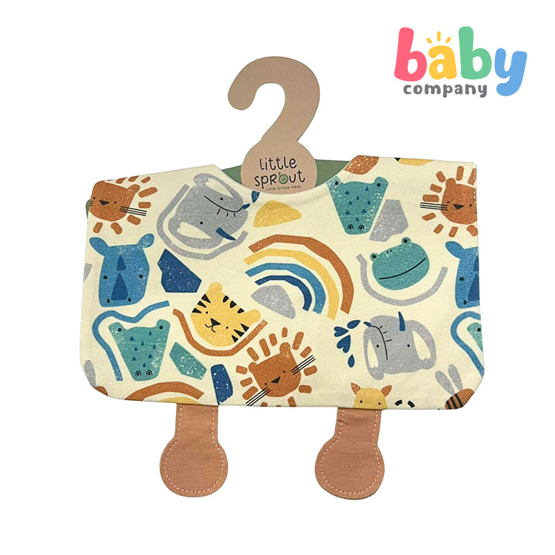 Little Sprout Square Bib - Zoo Pendant Critters