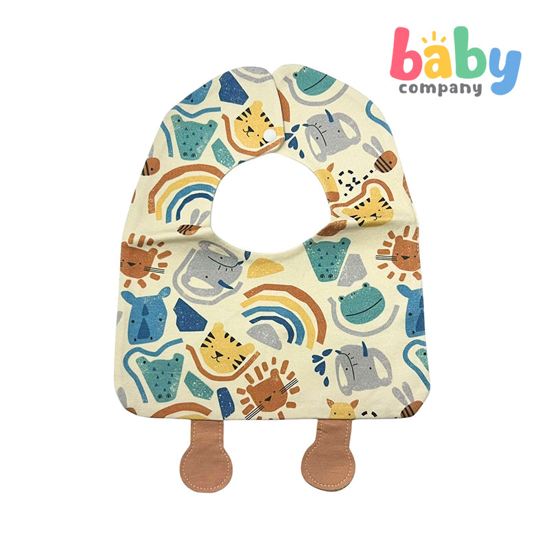 Little Sprout Square Bib - Zoo Pendant Critters