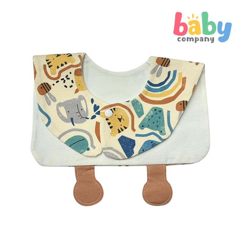 Little Sprout Square Bib - Zoo Pendant Critters