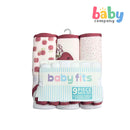 Babyfits 9 Piece Baby Bath Towel Set - Apple