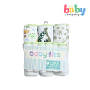 Babyfits 9 Piece Baby Bath Towel Set - Dino Green