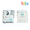 Babyfits 9 Piece Baby Bath Towel Set - Dino Blue