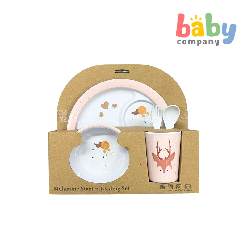 Melawares Kids Melamine Starter Feeding Set - Deer Little One