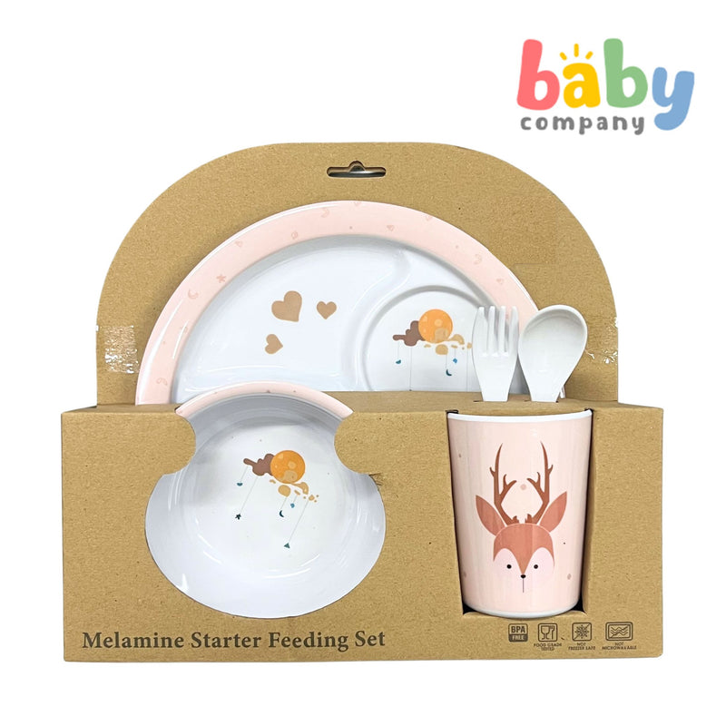 Melawares Kids Melamine Starter Feeding Set - Deer Little One