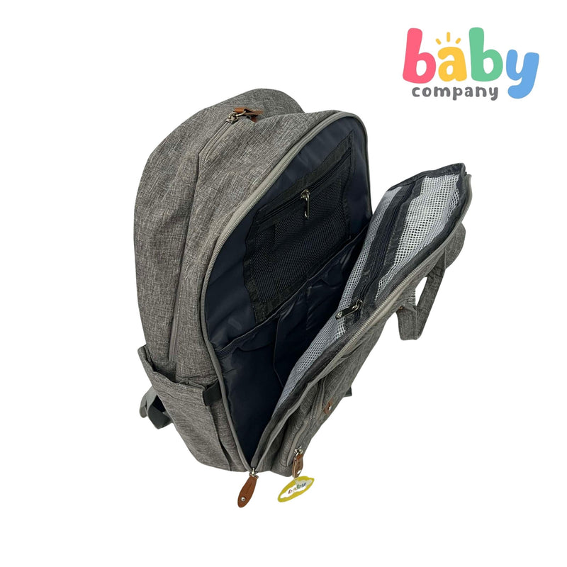 Baby Company Travel Backpack with Diaper Changing Pad - Gray