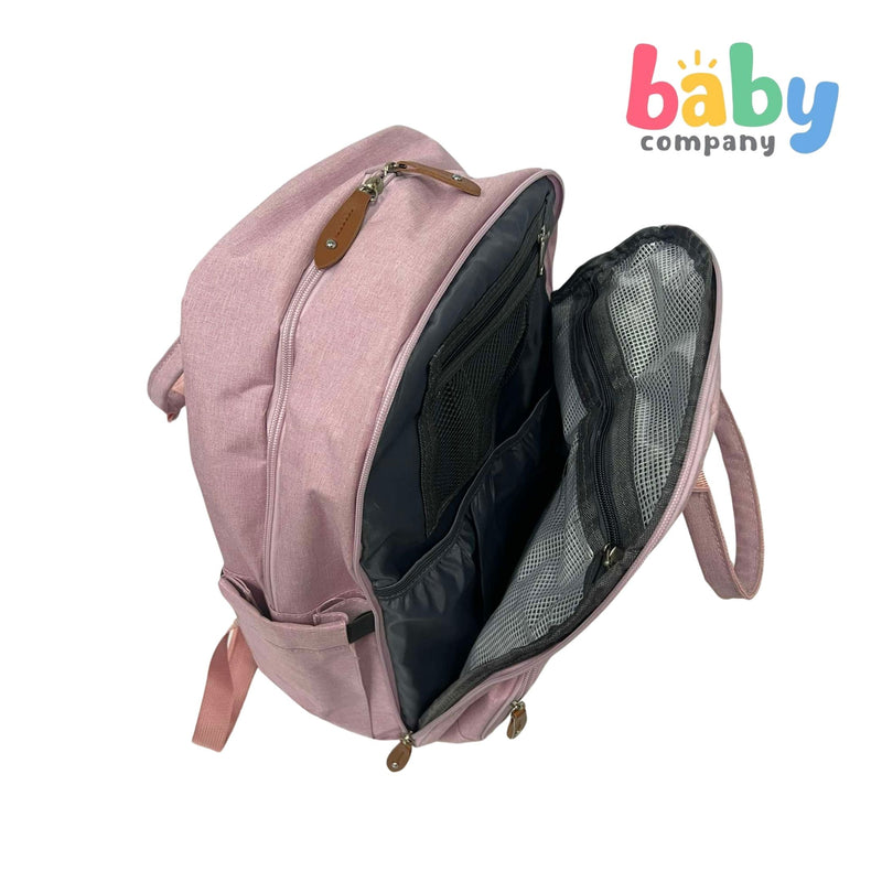 Baby Company Travel Backpack with Diaper Changing Pad - Pink