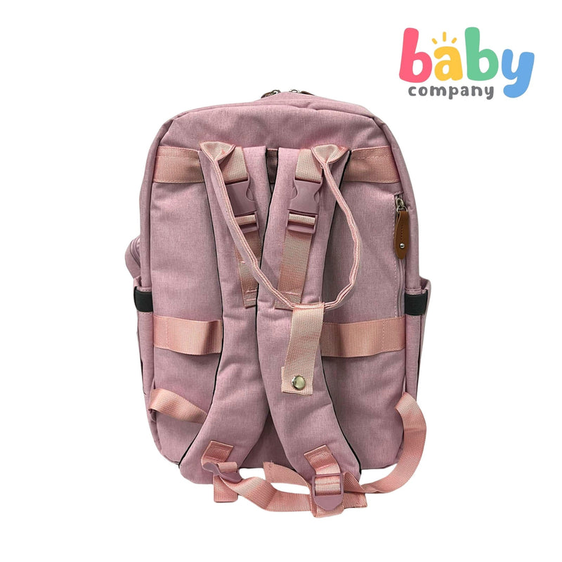 Baby Company Travel Backpack with Diaper Changing Pad - Pink