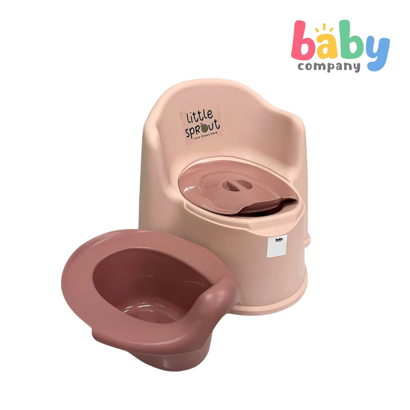 Little Sprout Plastic Baby Potty with Lid - Pink