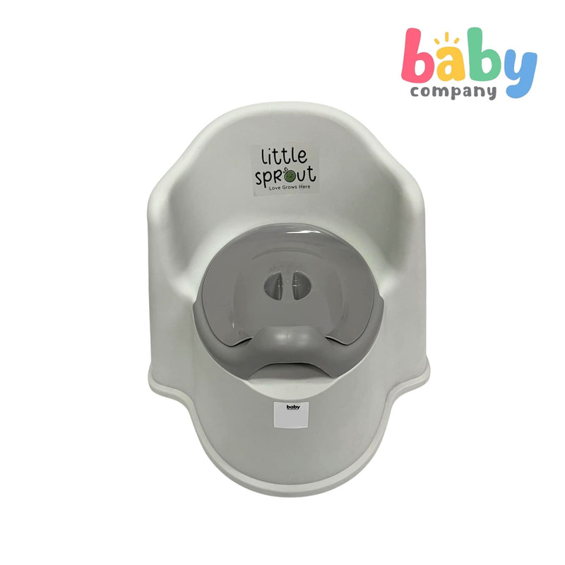 Little Sprout Plastic Baby Potty with Lid - Gray