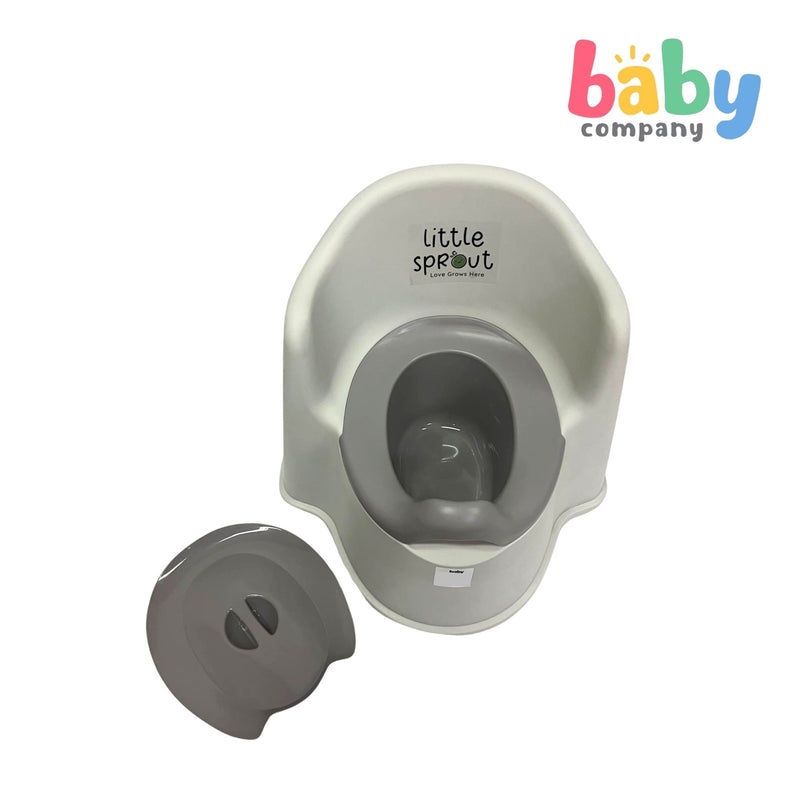 Little Sprout Plastic Baby Potty with Lid - Gray