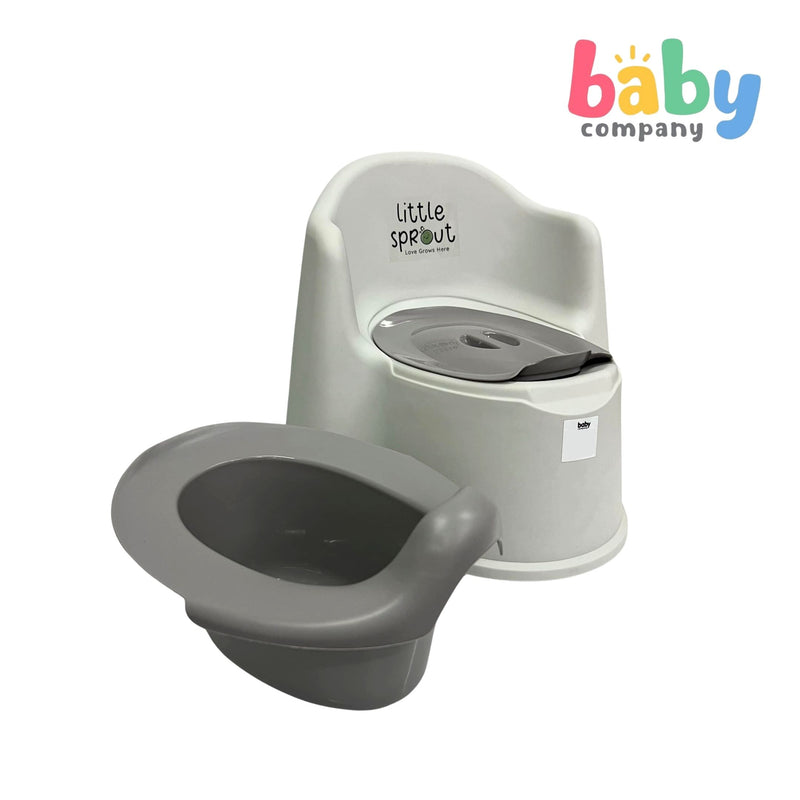 Little Sprout Plastic Baby Potty with Lid - Gray