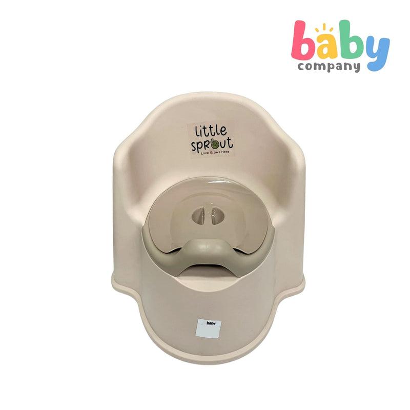 Little Sprout Plastic Baby Potty with Lid - Beige