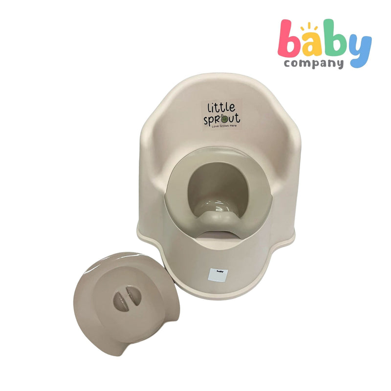 Little Sprout Plastic Baby Potty with Lid - Beige