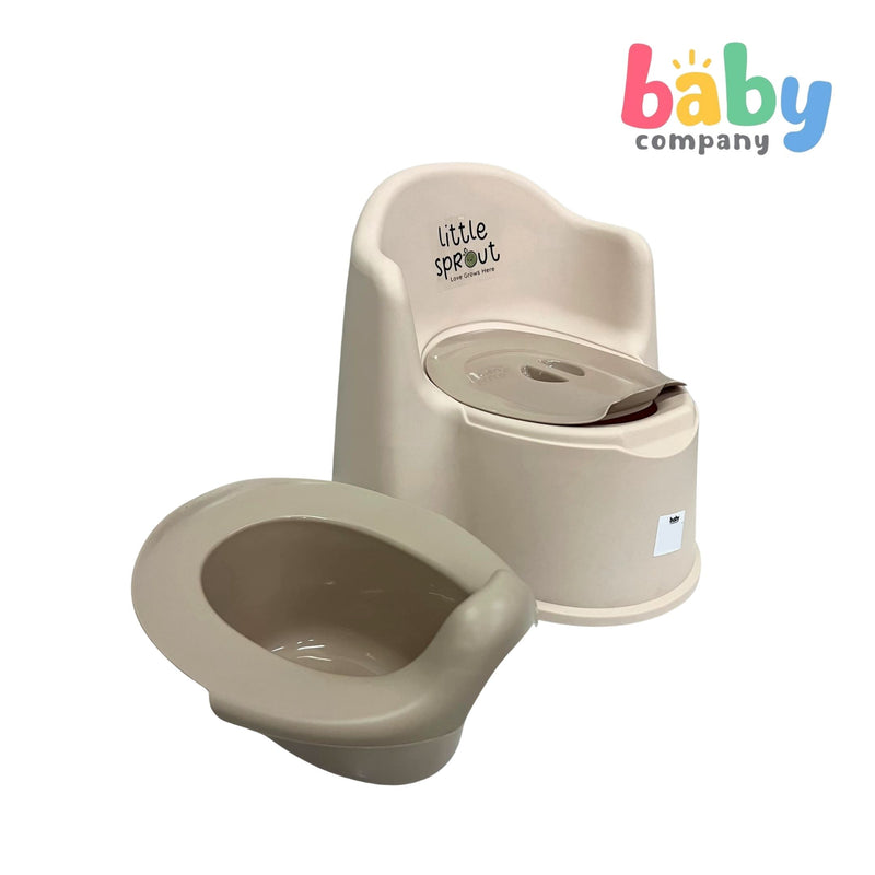 Little Sprout Plastic Baby Potty with Lid - Beige