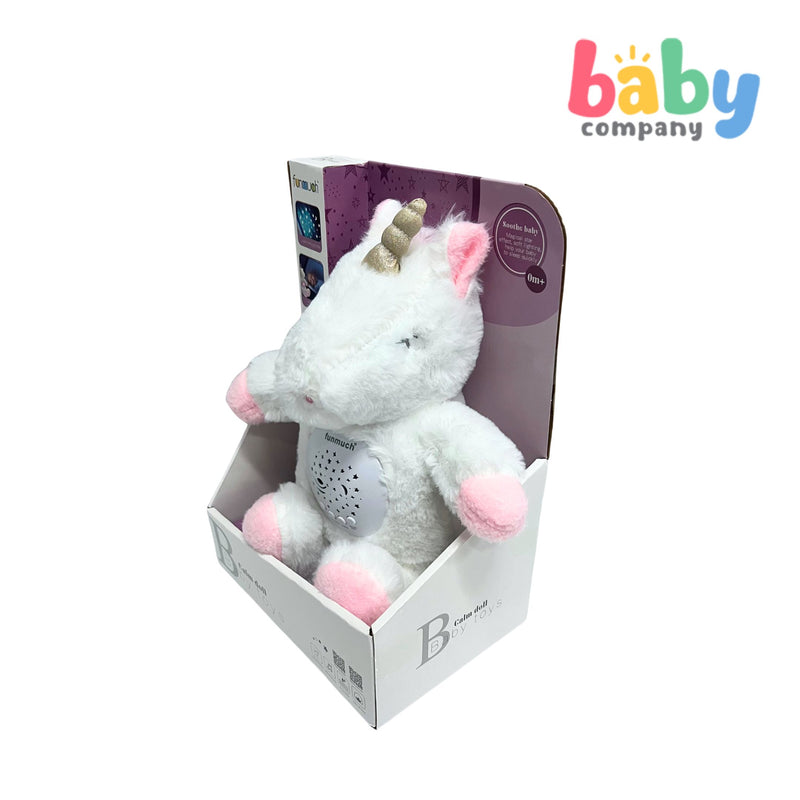 Funmuch 2 in 1 Baby Calming Doll Projector Toy - Unicorn