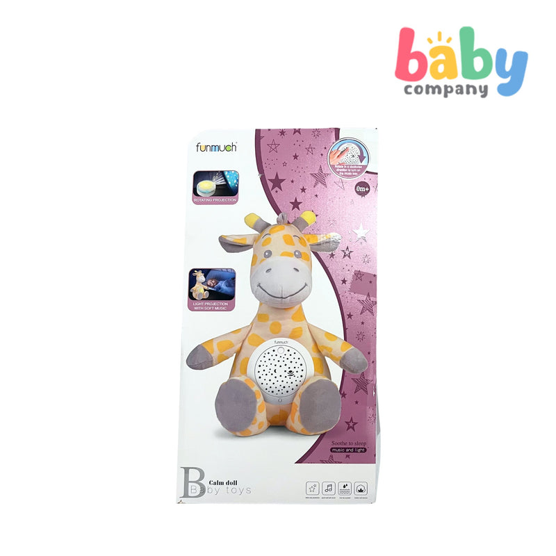 Funmuch 2 in 1 Baby Calming Doll Projector Toy - Giraffe