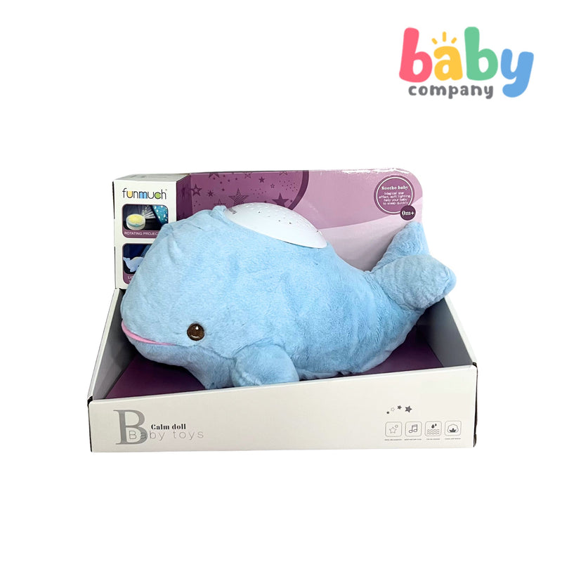 Funmuch 2 in 1 Baby Calming Doll Projector Toy - Whale