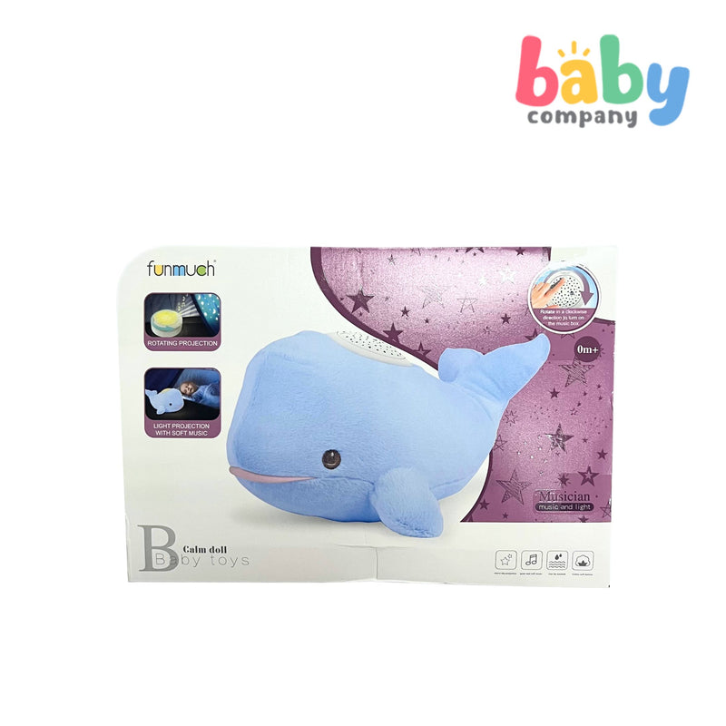 Funmuch 2 in 1 Baby Calming Doll Projector Toy - Whale