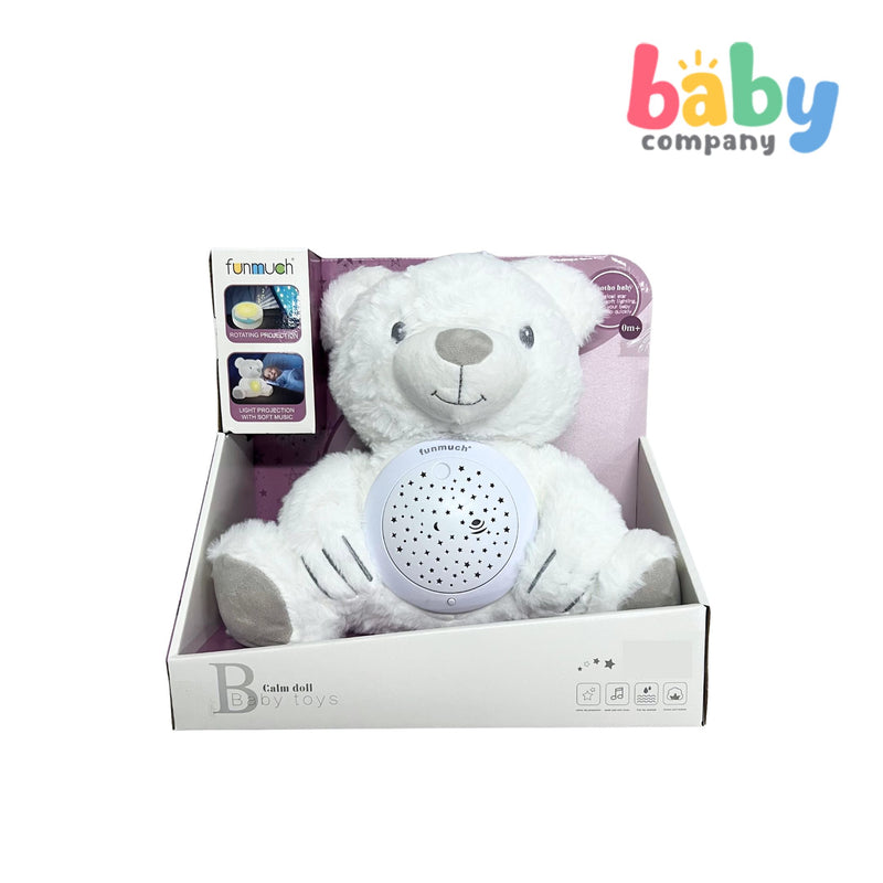 Funmuch 2 in 1 Baby Calming Doll Projector Toy - Bear