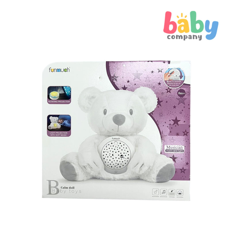 Funmuch 2 in 1 Baby Calming Doll Projector Toy - Bear