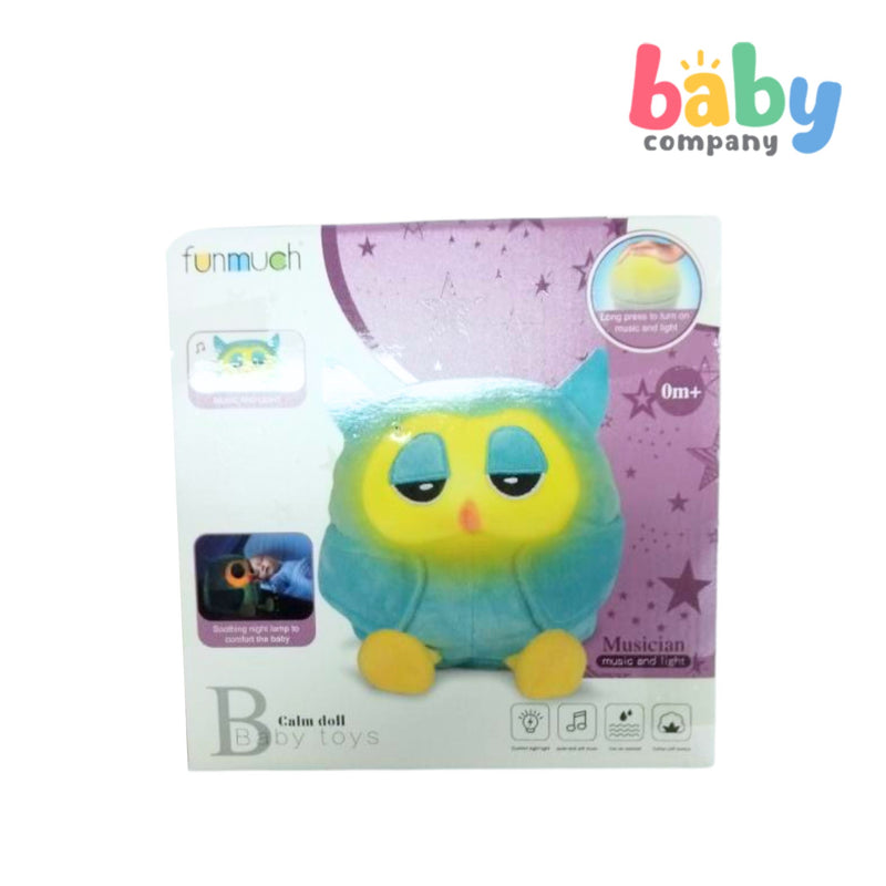 Funmuch 2 in 1 Baby Calming Doll Soothing Cuddle Toy - Owl