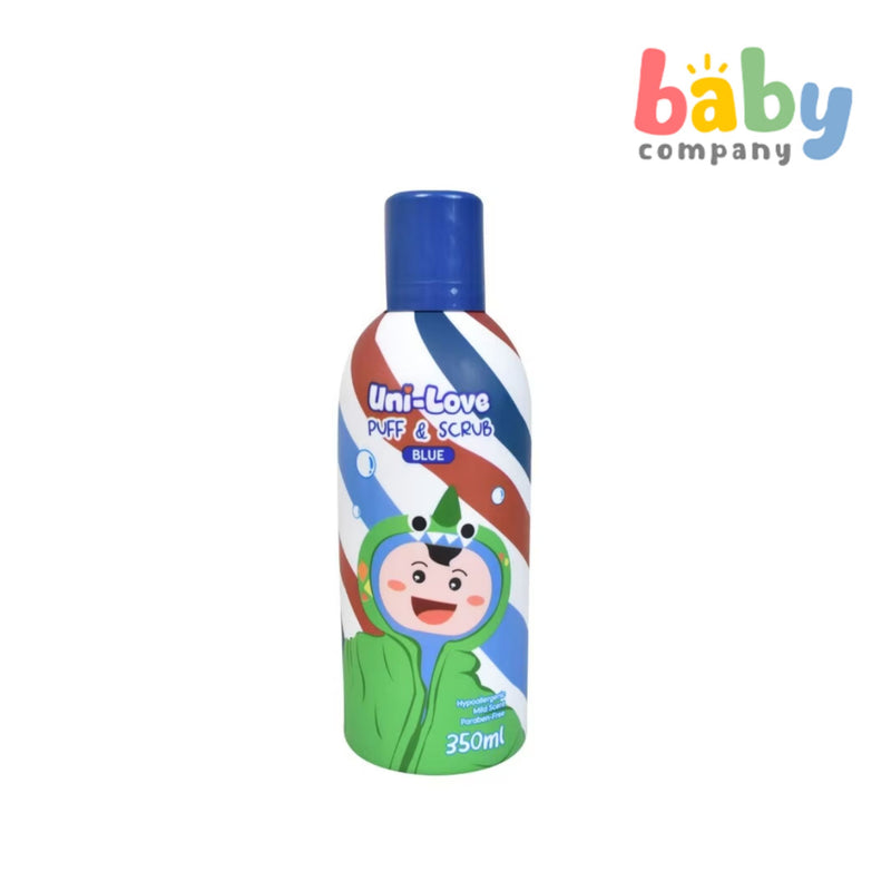 Uni-Love Puff & Scrub for Babies - 350ml, Blue