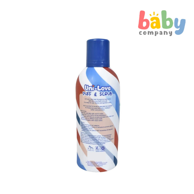 Uni-Love Puff & Scrub for Babies - 350ml, Blue