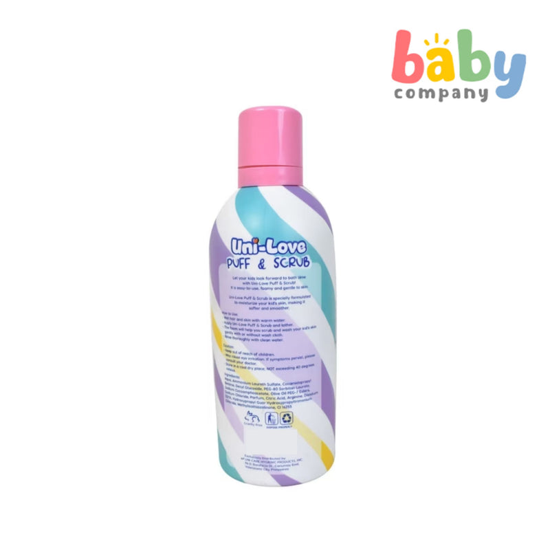 Uni-Love Puff & Scrub for Babies - 350ml, Pink