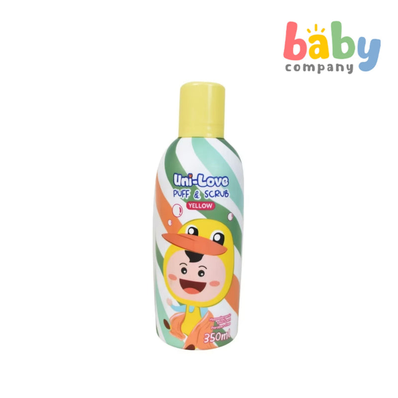 Uni-Love Puff & Scrub for Babies - 350ml, Yellow