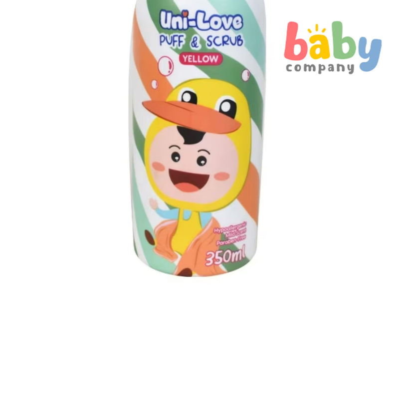 Uni-Love Puff & Scrub for Babies - 350ml, Yellow