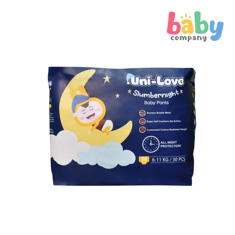 Uni-Love Slumbernight Baby Diaper Pants, Medium, 30 Pads